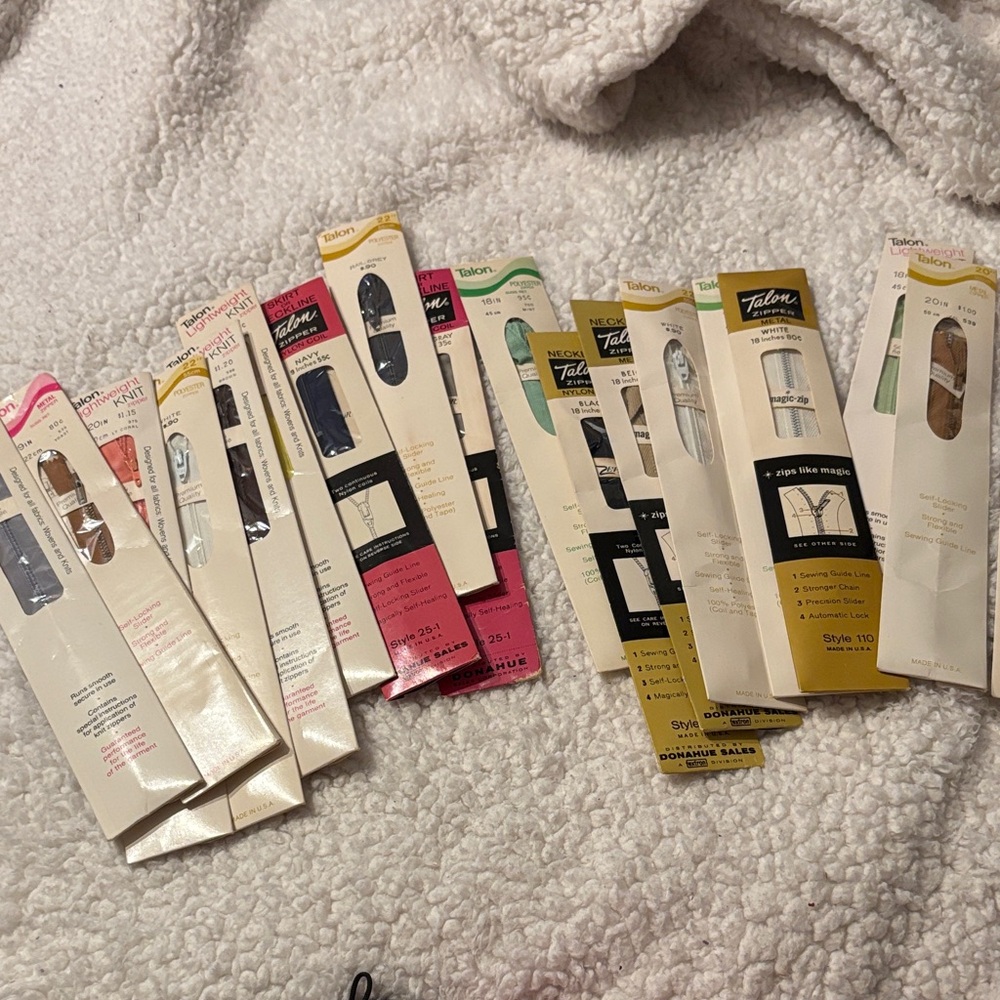 Vintage Talon Zipper Collection - Assorted Colors